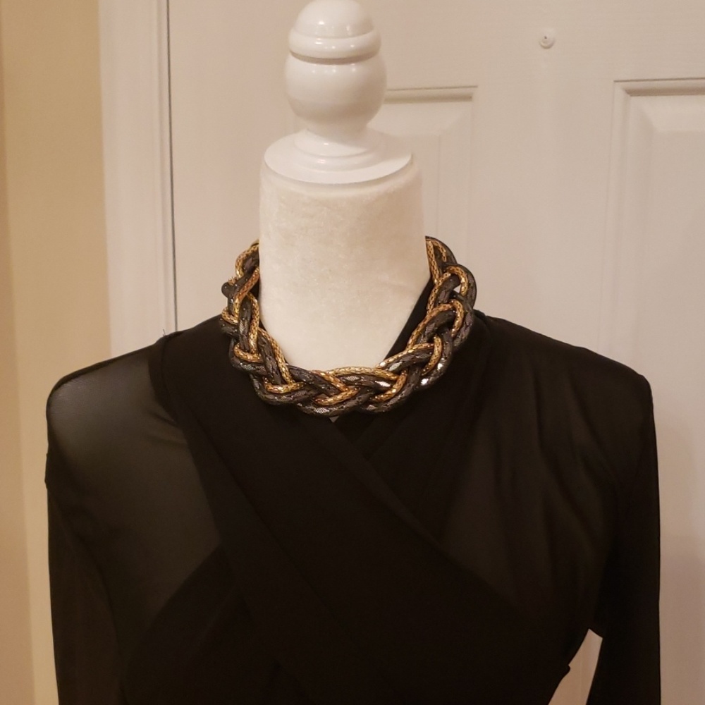 Black and Gold braided choker